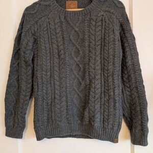 Gray Cable Knit Sweater